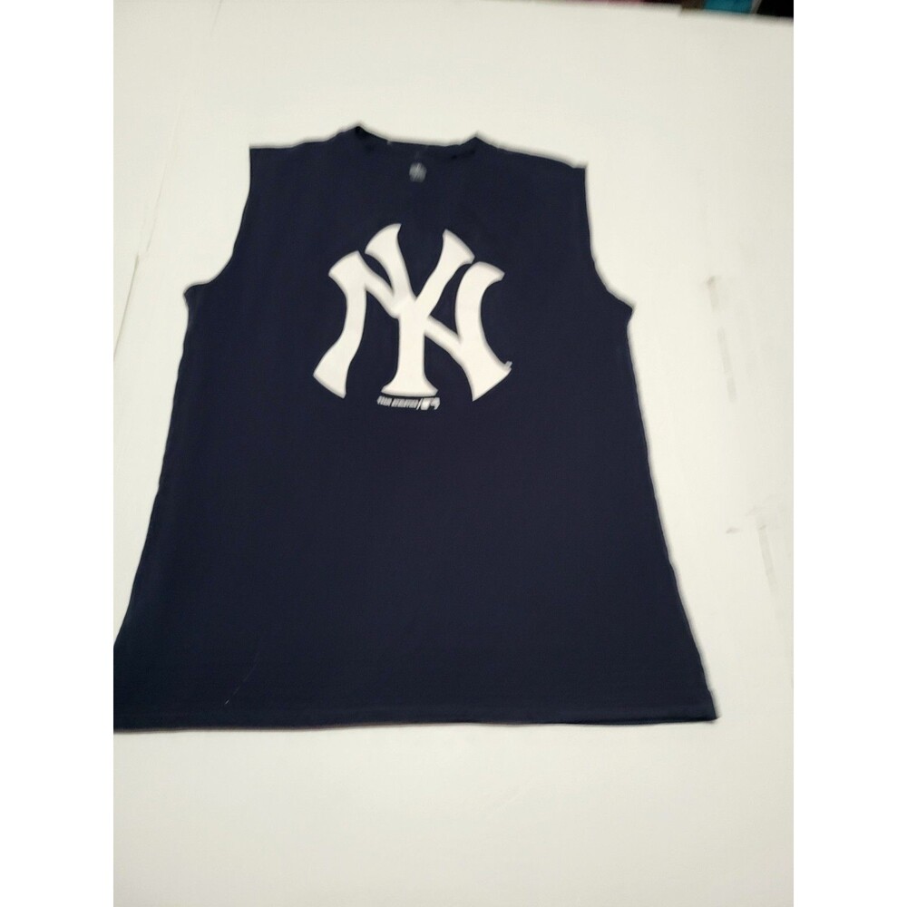 (#20) NEW YORK YANKEES MLB BASEBALL SLEEVELESS T-Shirt YOUTH L (10-12)Blue